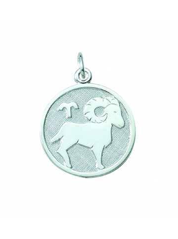 Adeliás Damen & Herren 925 Silber Sternzeichen Anhänger Widder Ø 15,7 mm in silber