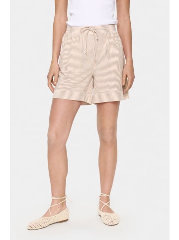 SAINT TROPEZ Shorts KiraSZ Lockere Passform in Brown Sugar