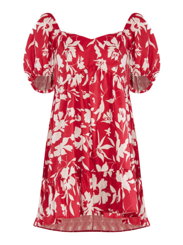 TOOCHE Kleid "Rot/Weiss Flower" in rot