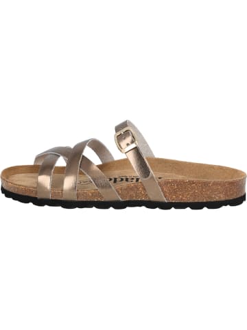 Palado Pantoletten Cruisi Premium Leather in Bronze Metallic