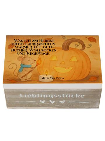 Mr. & Mrs. Panda Geschenkbox Kürbis Maus Design mit Spruch in Weiß