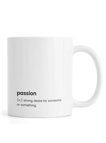 Juniqe Tasse "Passion" in Schwarz & Weiß