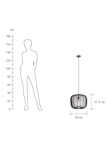 Butlers Hängeleuchte Ø50cm AMAL in Schwarz