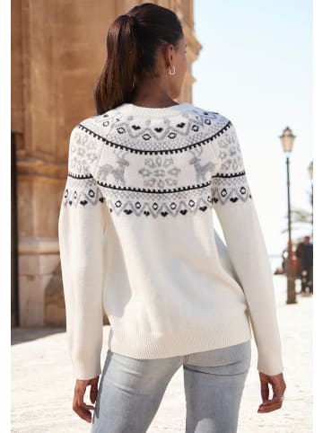 LASCANA Norwegerpullover in weiß
