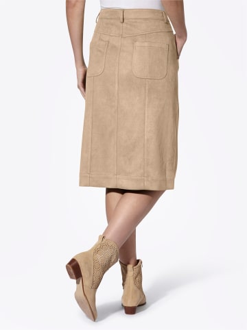 WITT WEIDEN Lederimitat-Rock in beige