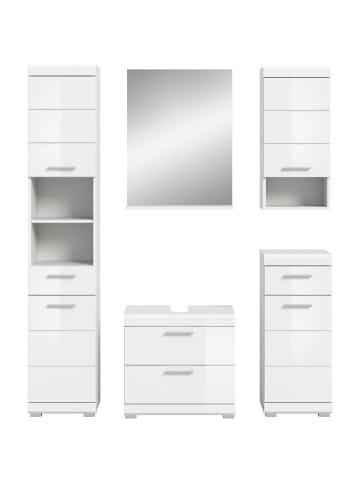 ebuy24 Badmöbelset Scout Weiß 164 x 37 cm