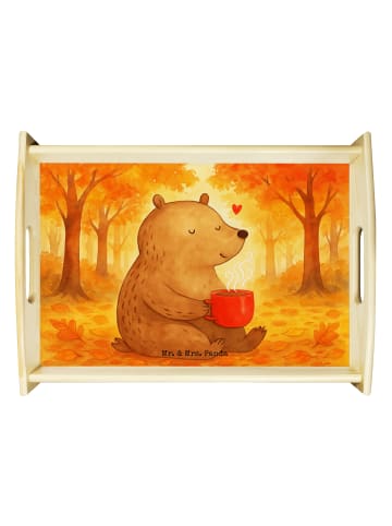 Mr. & Mrs. Panda bett tablett Bär Morgenkaffee Design ohne Spruch in Weiß