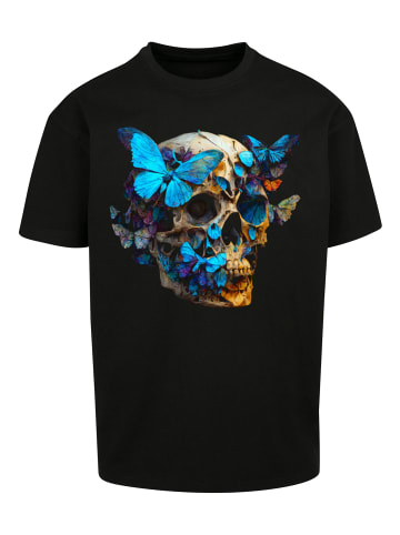 F4NT4STIC Heavy Oversize T-Shirt Schmetterling Skull OVERSIZE TEE in schwarz
