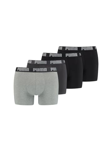 Puma Boxershort 4er Pack in Schwarz/Grau