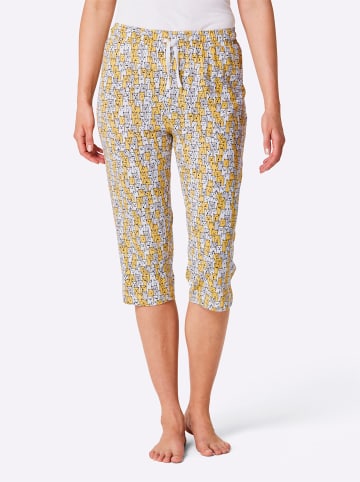 WITT WEIDEN Capri-Hose in weiß-gelb-bedruckt