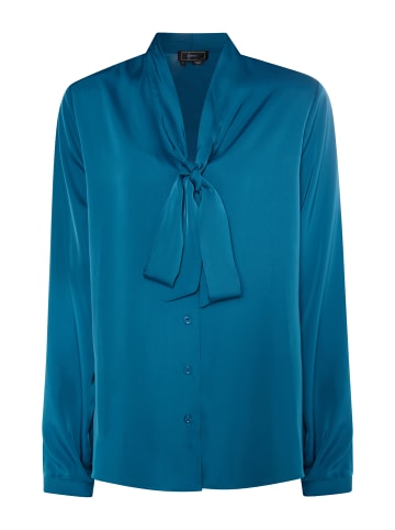 faina Damen Schluppenbluse in Smaragd Blau