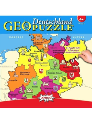 Amigo Spiel + Geo Puzzle - Deutschland. 51 Teile