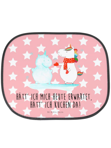 Mr. & Mrs. Panda fenster sonnenschutz auto Einhorn Schneemann mi... in Rot Pastell