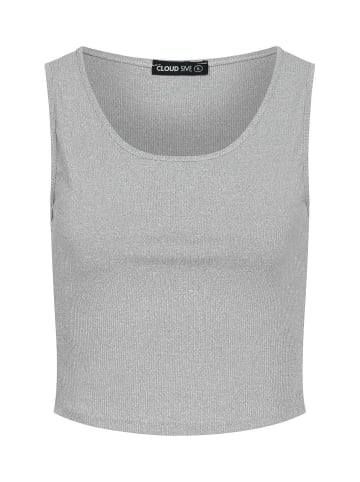 Cloud5ive Cropped Tee in grey melange