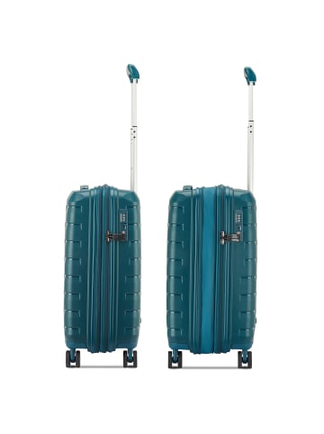 Roncato Skyline 2.0 4 Rollen Kabinentrolley 55 cm mit Dehnfalte verde bottiglia