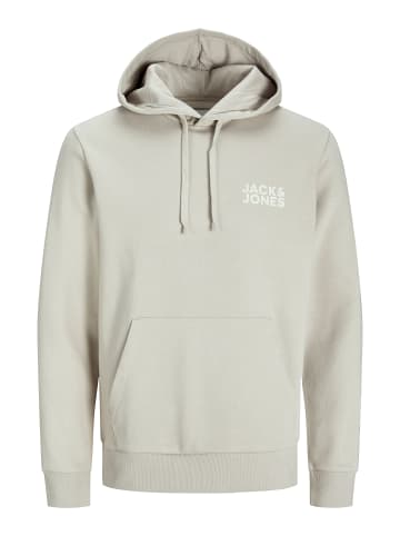 Jack & Jones Sweat Hoodie Frontprint Kapuze Streetwear in Sand