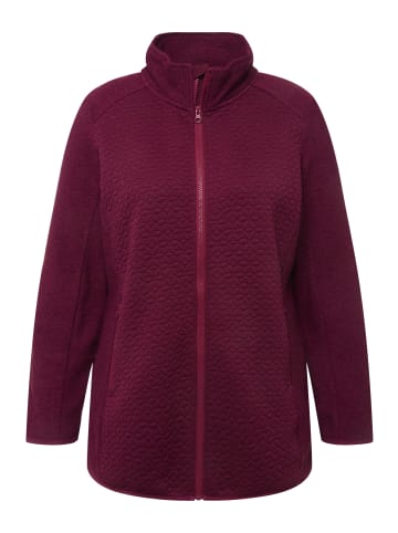 Ulla Popken Sweatjacke in weinrot