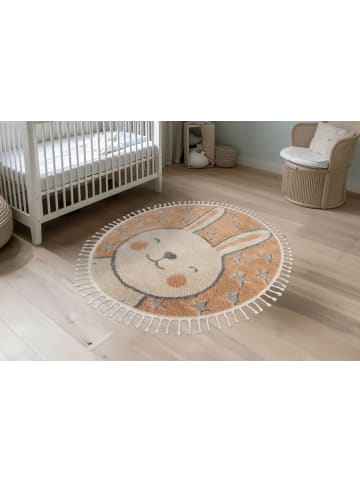 Vivorum Kinder Teppich Modena 415 in beige - rund