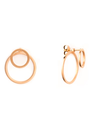 Steel_Art Ohrstecker Circle Ewiger Kreis goldfarben in rosegoldfarben