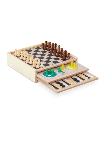 relaxdays Spielesammlung in Bunt - (B)29 x (H)7,5 x (T)29 cm