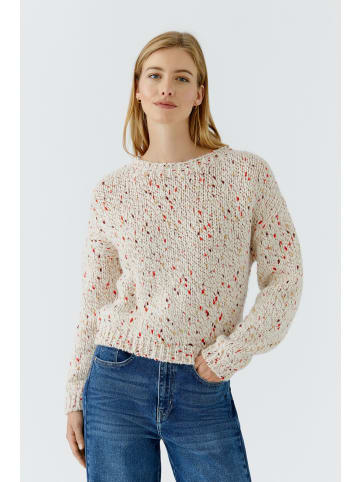 Oui Pullover in white yellow