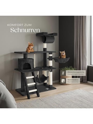 tectake Katzenbaum Marcel 141 cm Diverse Farben - Schwarz