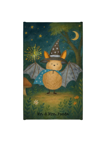 Mr. & Mrs. Panda Gästehandtuch Fledermaus Zauberer Design ohne S... in Weiß