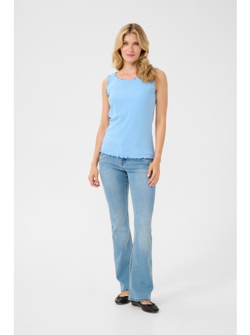 Cream Jerseytop CRRibba Slim fit in Placid Blue