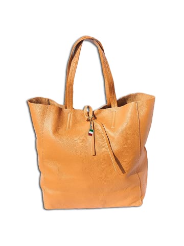 Florence Shopper, Schultertasche Leder braun, cognac ca. 30cm
