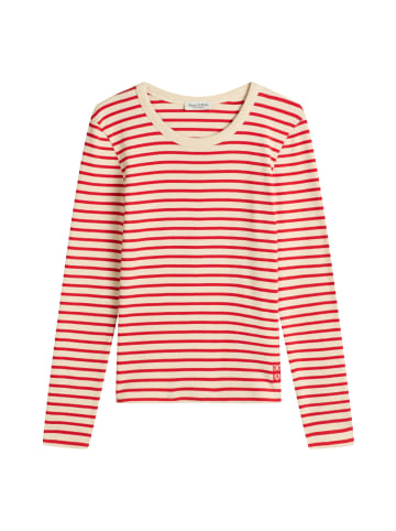 Marc O'Polo Gestreiftes Longsleeve regular in Medium Red
