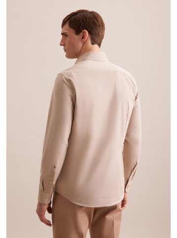 Seidensticker Casual Hemd Slim in Beige