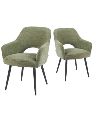 DUBI Möbel 2er-Set: Esszimmerstuhl Mika-Runa in Grün - (B)60 x (H)87 x  (T)65 cm