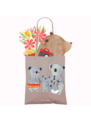 Mr. & Mrs. Panda Tragetasche Koala Familie ohne Spruch in Braun Pastell