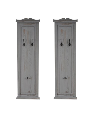 MCW 2er-Set Wandgarderobe, Grau shabby