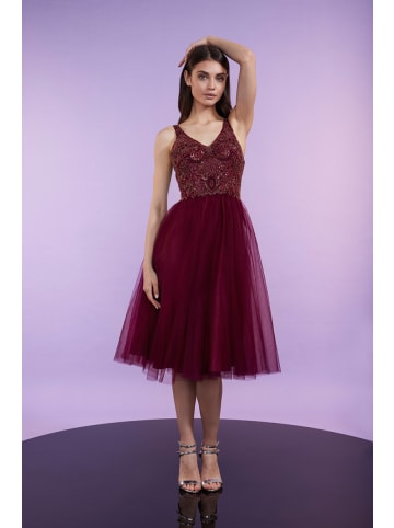 LAONA Midikleid Sparkle Dress in Velvet Rouge