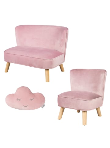 roba Lil Sofa' Bundle: Sofa, Sessel & Wolkenkissen Rosa/Mauve