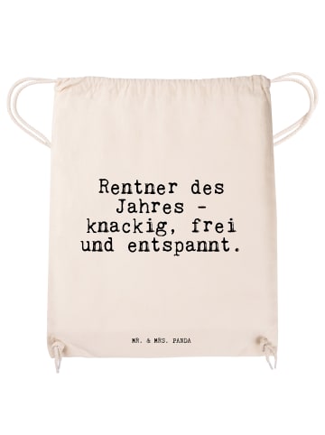 Mr. & Mrs. Panda Turnbeutel Rentner des Jahres -... mit Spruch in Creme
