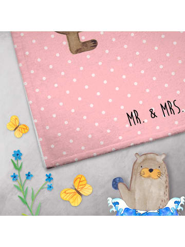 Mr. & Mrs. Panda Handtuch Gäste-WC Bären mit Hut ohne Spruch in Rot Pastell