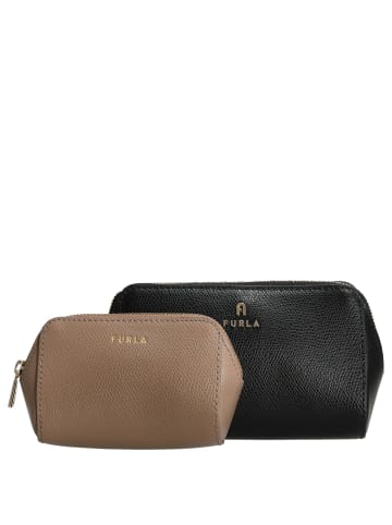 Furla Camelia M - Beautycase Set 2tlg. 16 cm (blush pink+sakura) in nero+greige