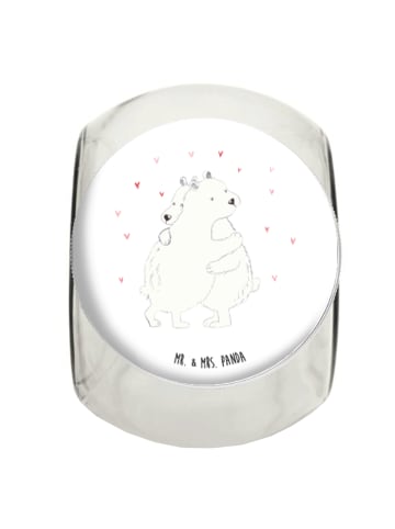 Mr. & Mrs. Panda Bonbonglas Eisbär Umarmen ohne Spruch in Weiß