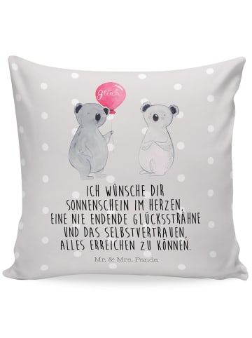 Mr. & Mrs. Panda kuschelkissen 40x40 Koala Luftballon mit Spruch in Grau Pastell