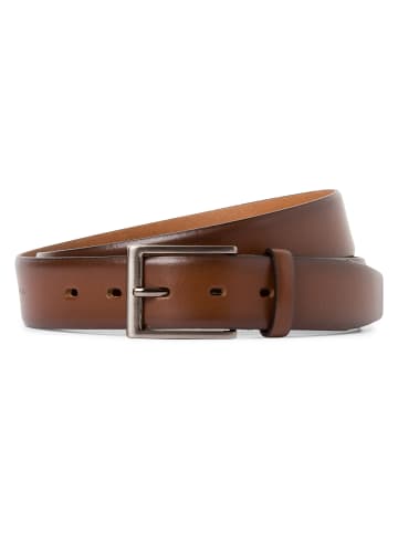 Bugatti Ledergürtel in nougat - 0001