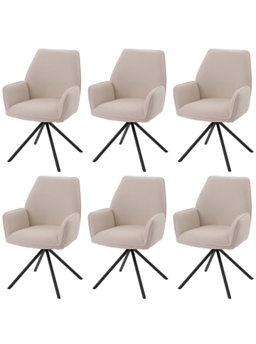 MCW 6er-Set Esszimmerstuhl G67, Creme