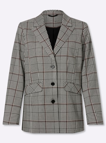 Heine Karo-Blazer in champagner-schwarz-kariert