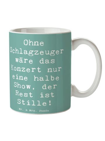 Mr. & Mrs. Panda Kaffeebecher Spruch Schlagzeug Konzert mit Spruch in Meeresbrise