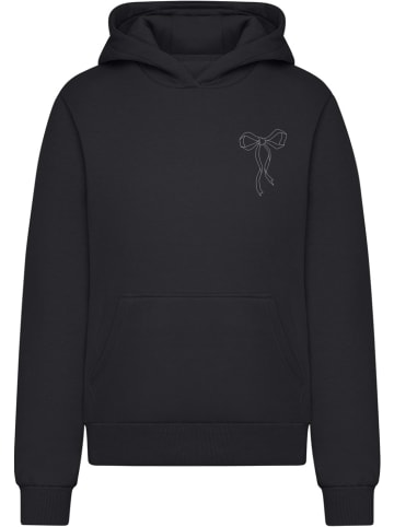 Mister Tee Hoodie "Bow Oneliner Ladies Fluffy Hoody" in Schwarz