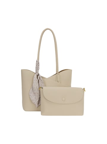 Usha Women 2-In-1 Tote Bag Set in Beige
