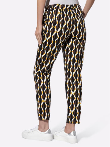 Heine Druck-Hose in schoko-ecru-bedruckt