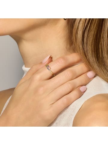 Luxenter Ring Tazel mit 18 Karat  verstellbar Gelbgold-Tazel multicolored
