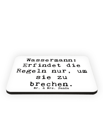 Mr. & Mrs. Panda Magnet Spruch Wassermann Freigeist mit Spruch in Weiß